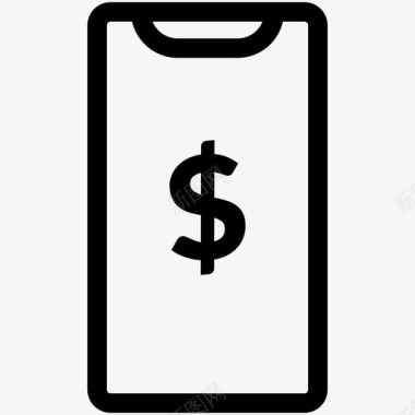 美元手机价格图标