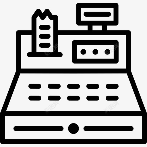 收银机货币商店svg_新图网 https://ixintu.com 收银机 货币 商店 电子商务 购物