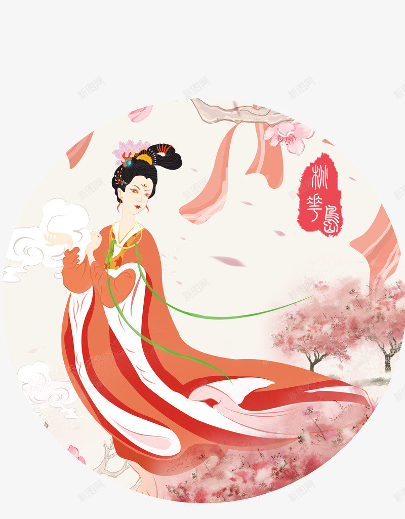 江西新余仙女湖期仙缘旅游文创插画设计之桃花岛png免抠素材_新图网 https://ixintu.com 江西 新余 仙女湖 期仙 缘旅 游文 插画 设计 桃花岛