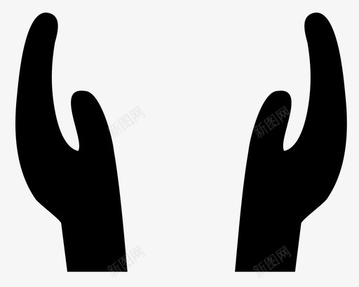 关心崇拜双手svg_新图网 https://ixintu.com 崇拜 关心 双手
