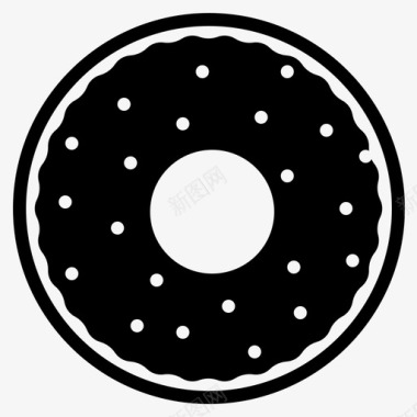 甜甜圈面包店食物图标