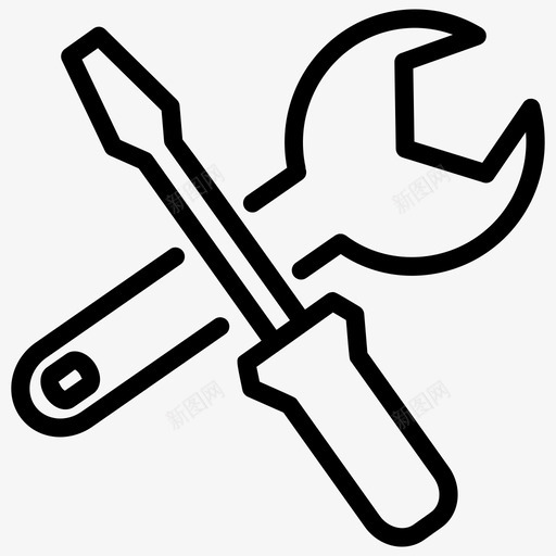工具修理工具螺丝刀svg_新图网 https://ixintu.com 工具 修理 修理工 螺丝刀 扳手 土建工程