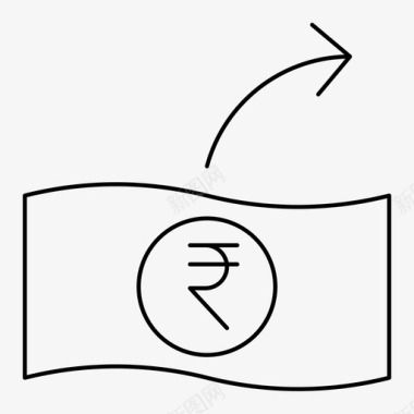 发送印度卢比佣金印度卢比图标
