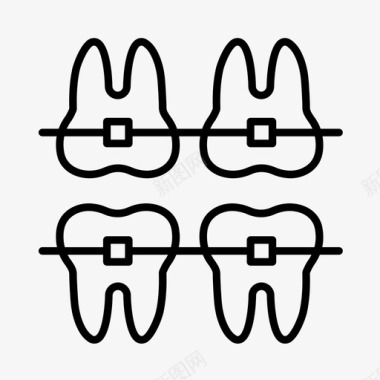 牙套牙科牙医图标
