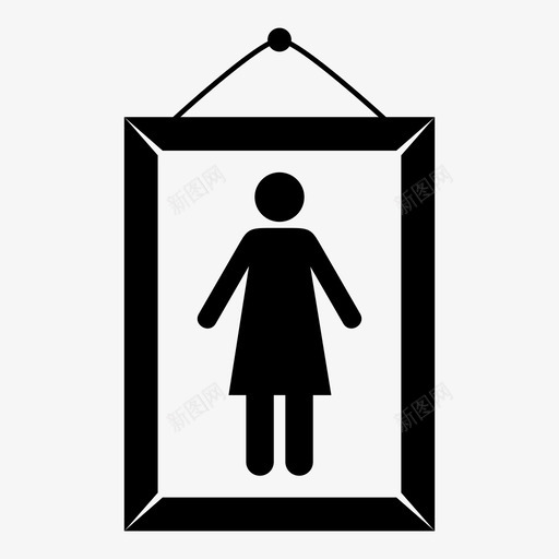 女性肖像相框绘画svg_新图网 https://ixintu.com 肖像 女性 相框 绘画 照片 家庭
