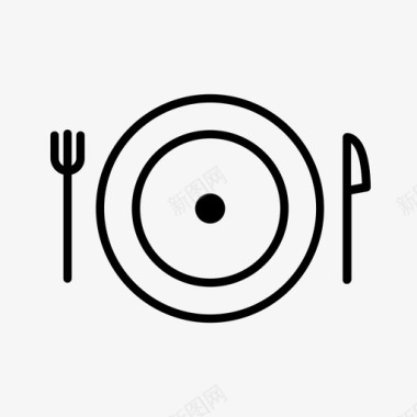 餐具晚餐盘子图标