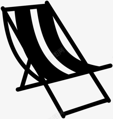 沙滩座椅休息室图标