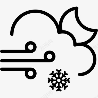 多云多风雪月天气天气6图标