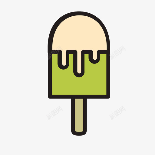 Icecream雪糕svg_新图网 https://ixintu.com 雪糕 填充 线性 扁平 多色 简约 精美 可爱 生活