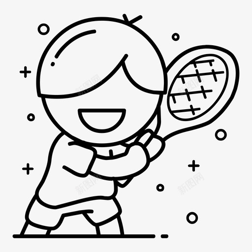 网球运动员击中大梦想线svg_新图网 https://ixintu.com 网球 运动员 击中 中大 梦想