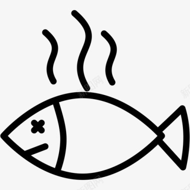 炸鱼食物海洋图标