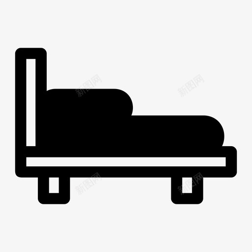 床卧室家里的床svg_新图网 https://ixintu.com 卧室 家里 床垫 枕头