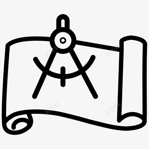 指南针页设计纸张svg_新图网 https://ixintu.com 指南针 设计 纸张 工具 土木工程