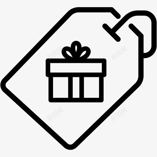 礼品标签送货礼品盒svg_新图网 https://ixintu.com 标签 礼品 礼物 送货 礼品盒 价格 购物