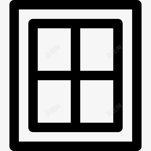 窗户电器设备svg_新图网 https://ixintu.com 家居 窗户 电器设备 家具 最小 图标