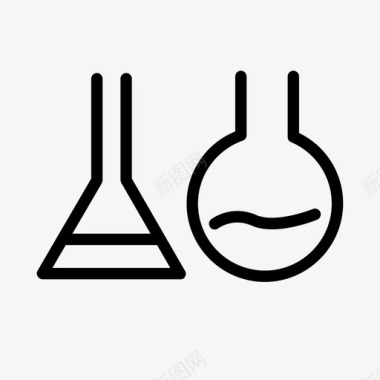 实验室设备化学玻璃器皿图标