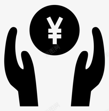 日元护理崇拜现金图标
