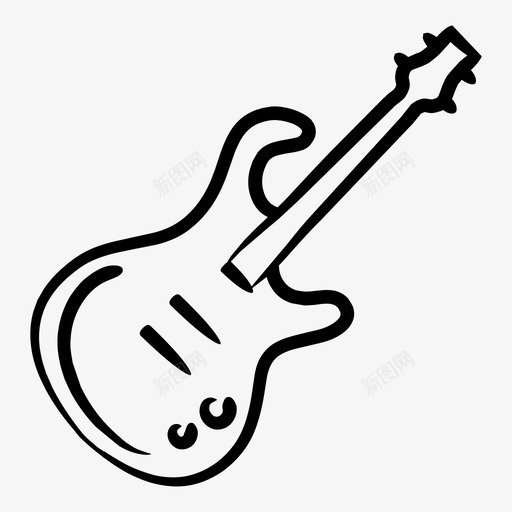 电吉他乐器音乐svg_新图网 https://ixintu.com 吉他 乐器 音乐