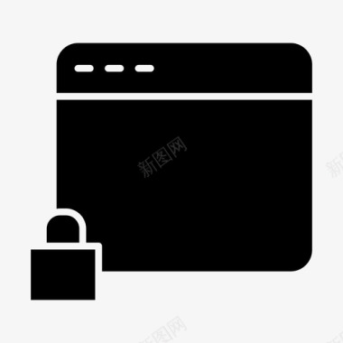 web浏览器已锁定联机浏览器网站图标