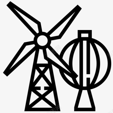涡轮机风机工业流程图标
