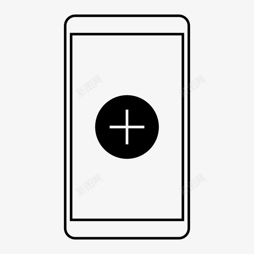 移动添加按钮线框svg_新图网 https://ixintu.com 移动 添加 按钮 线框 应用程序