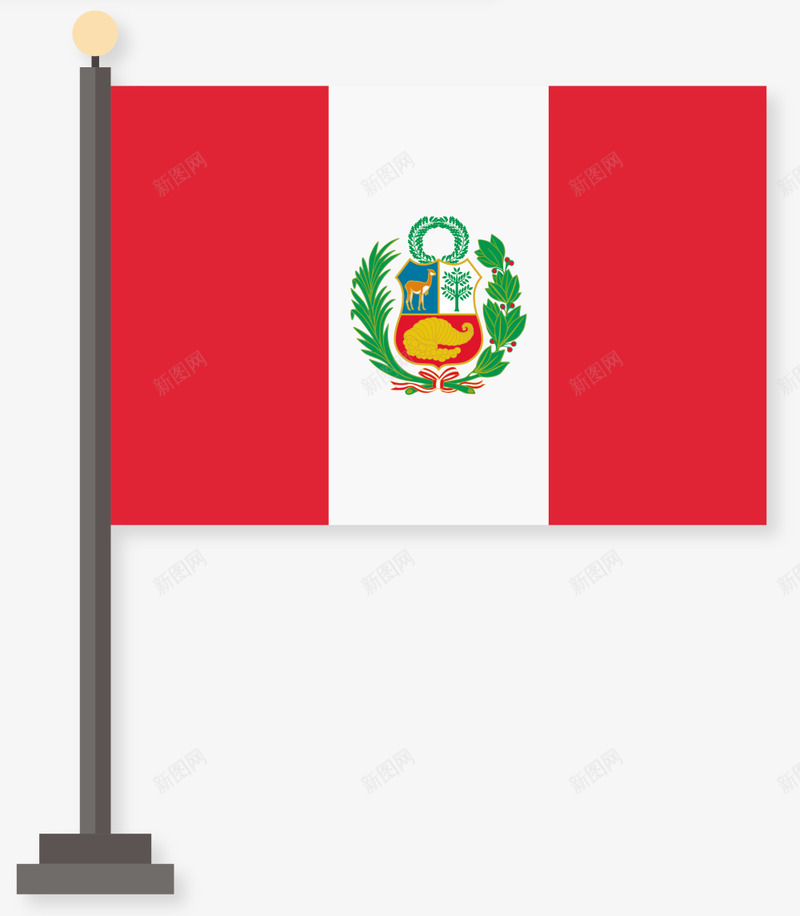 秘鲁国旗png免抠素材_新图网 https://ixintu.com 秘鲁 国旗