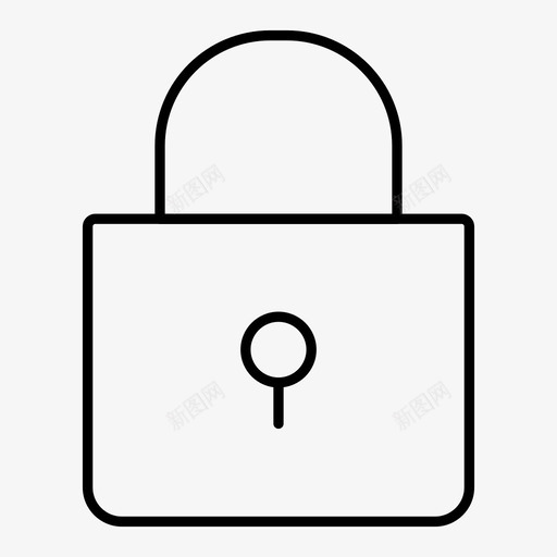 锁银行挂锁svg_新图网 https://ixintu.com 银行 挂锁 私人 安全 金融 细线 图标