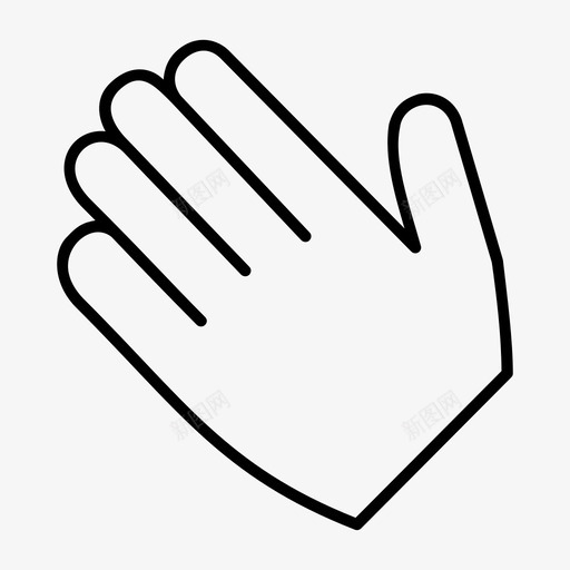 五个数手指手势手svg_新图网 https://ixintu.com 五个 个数 手指 手势 数字