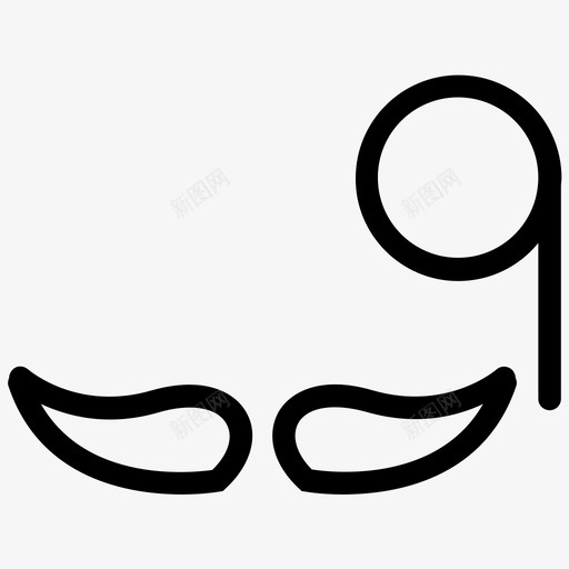 圆眼镜单片眼镜小胡子svg_新图网 https://ixintu.com 眼镜 单片 小胡 胡子