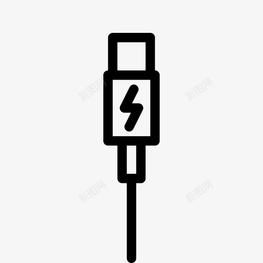 usb电源线c型设备和连接svg_新图网 https://ixintu.com 电源线 电源 线型 设备 连接