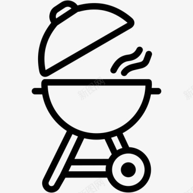 烧烤木炭热的图标