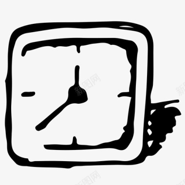时钟时间草图图标