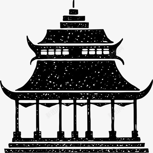 中国宝塔建筑宫殿svg_新图网 https://ixintu.com 中国 宝塔 建筑 宫殿 圣殿 神龛 寺庙 远东 手绘