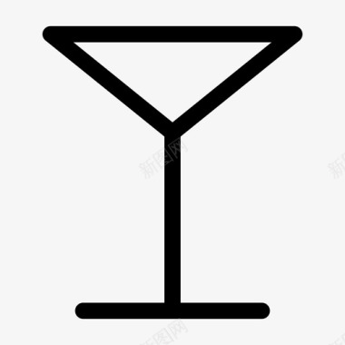 酒杯杯子轮廓杯和玻璃杯图标