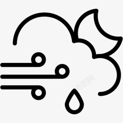 空气雨天雨云风月多云天气高清图片