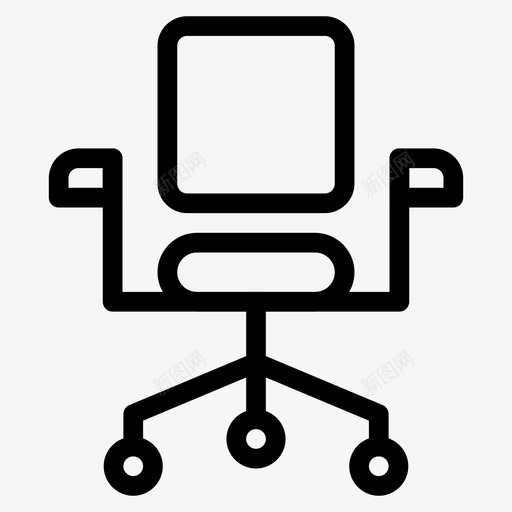 椅子商务室内svg_新图网 https://ixintu.com 椅子 商务 室内 办公室 座位 办公 线路 图标 第一 一册