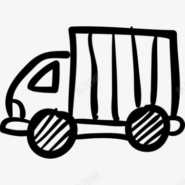 手绘玩具卡车运输手绘玩具手绘详细图标