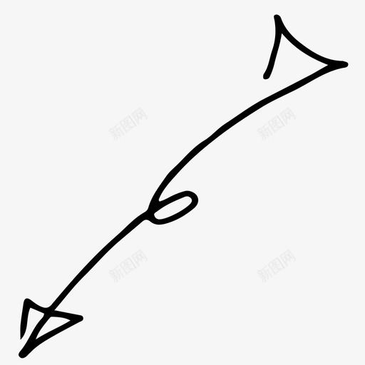 手绘箭头单线草图svg_新图网 https://ixintu.com 单线 手绘 箭头 草图