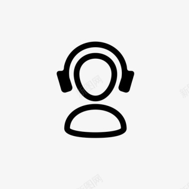 用户收听音乐音频耳机图标