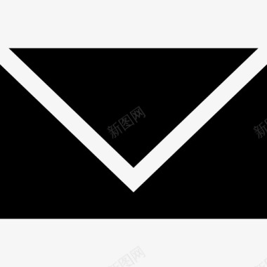 电子邮件黑信封背面接口网络图标