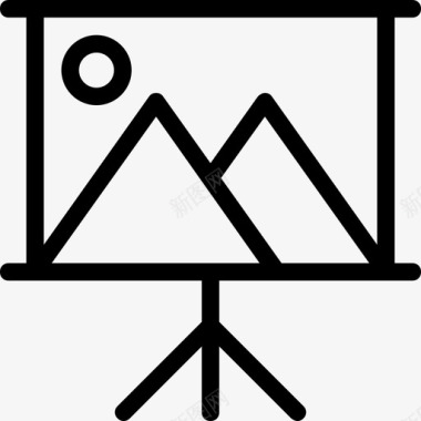 展示画布画架图标
