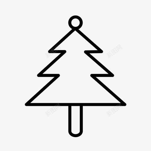 圣诞饰品装饰树svg_新图网 https://ixintu.com 圣诞 饰品 装饰 冬天 圣诞节 线图 图标