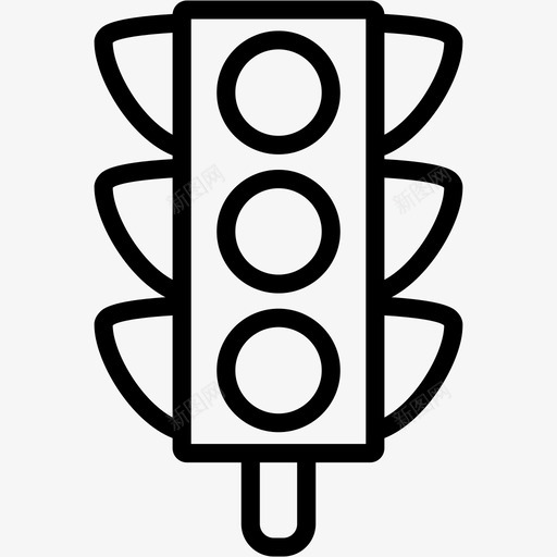 红绿灯注意道路svg_新图网 https://ixintu.com 红绿灯 注意 道路 信号