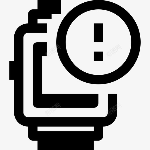 smartwatch功能设备通知svg_新图网 https://ixintu.com 功能 设备 通知 技术 最小 图标