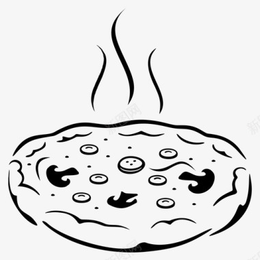 热披萨吃快餐图标