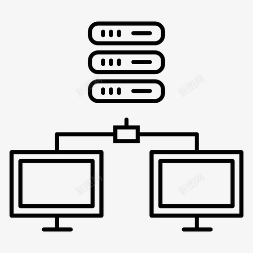 云服务器bigdata云数据库svg_新图网 https://ixintu.com 服务器 数据库 数据 托管 网络 新大纲 大纲 笔划