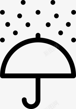 雨伞雪雨季季节图标