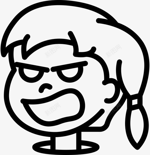 愤怒的女孩头像卡通svg_新图网 https://ixintu.com 愤怒 女孩 卡通 头像 卡通人 人物 轮廓
