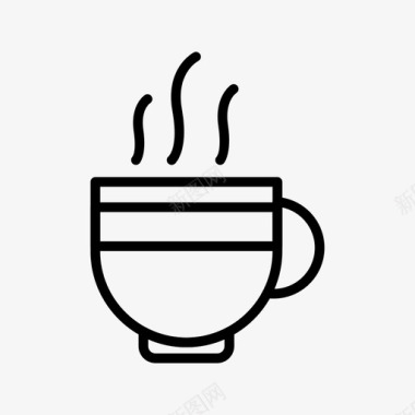 茶杯咖啡热的图标