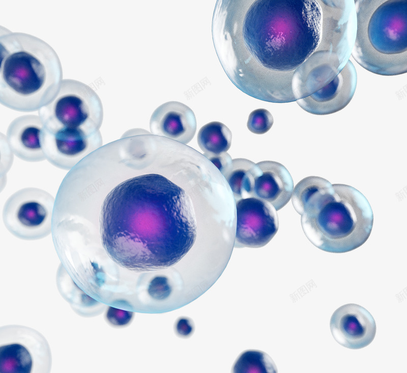 3d立体蓝色细胞结构png免抠素材_新图网 https://ixintu.com 立体 蓝色 细胞 结构